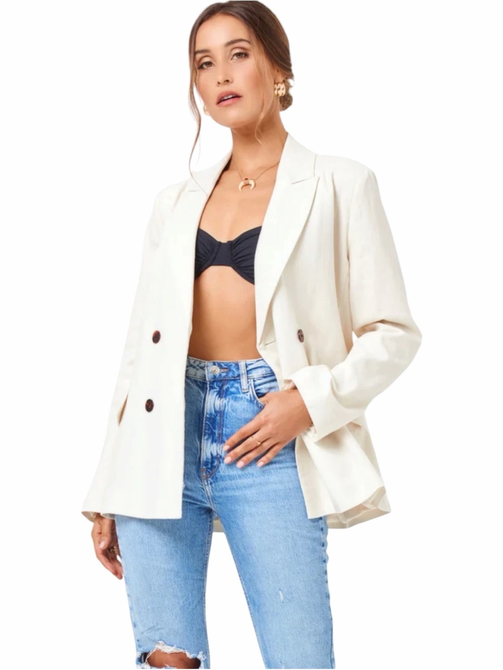 NWT L*Space Rhodes Blazer in Cream Color Size S Small NEW WITH TAGS $198